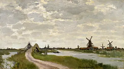 Windmills near Zaandam Claude Monet